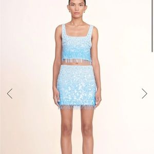 STAUD two piece set - blue sequins